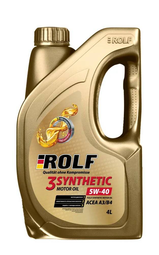 ROLF 3-SYNTHETIC 5W40 ACEA A3/B4 4л (пластик)