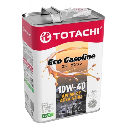 TOTACHI Eco Gasoline Semi-Synthetic SN/CF 10W40 4л