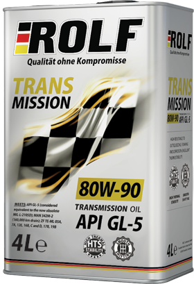 ROLF Transmission SAE 80W90 GL-5 4л (минер) (пластик)