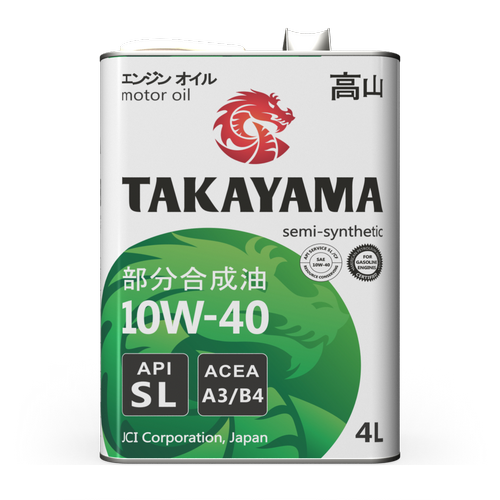 TAKAYAMA Safetec 10W40 API SL, ACEA A3/B4 4л