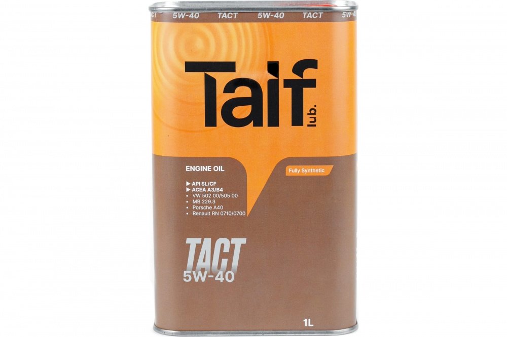 TAIF TACT 5W40 1л (синт)  API: SL/CF