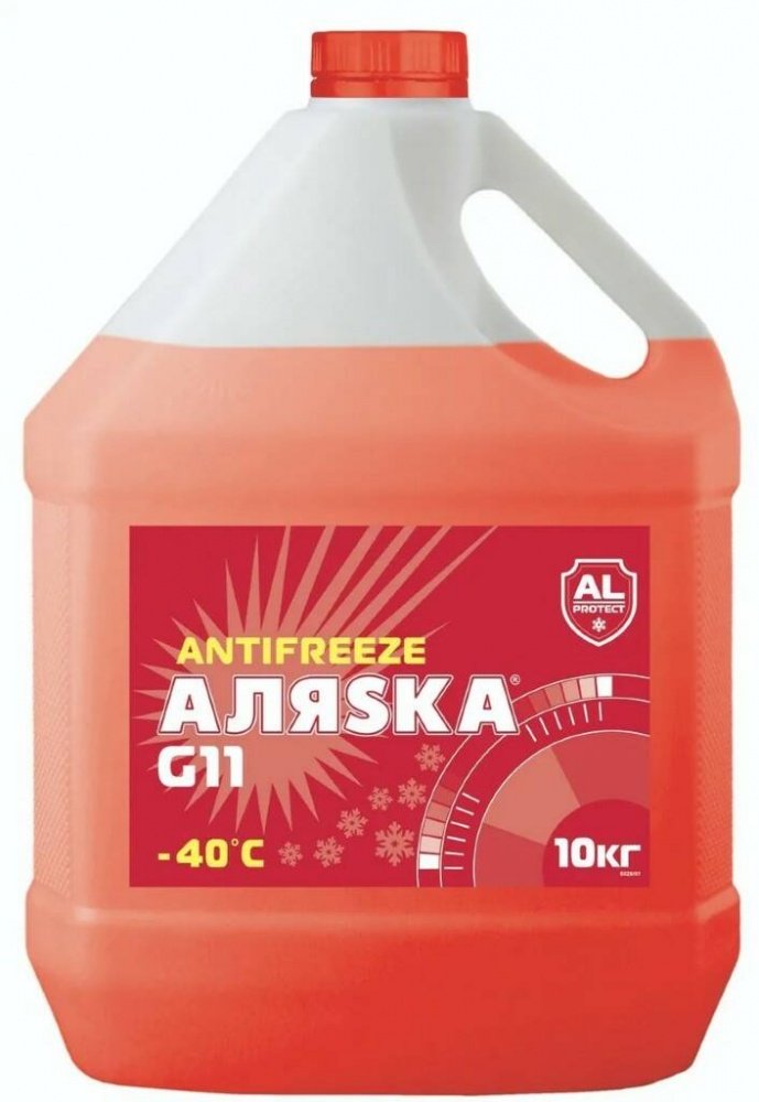 Антифриз Аляска G11 -40 красный 10кг